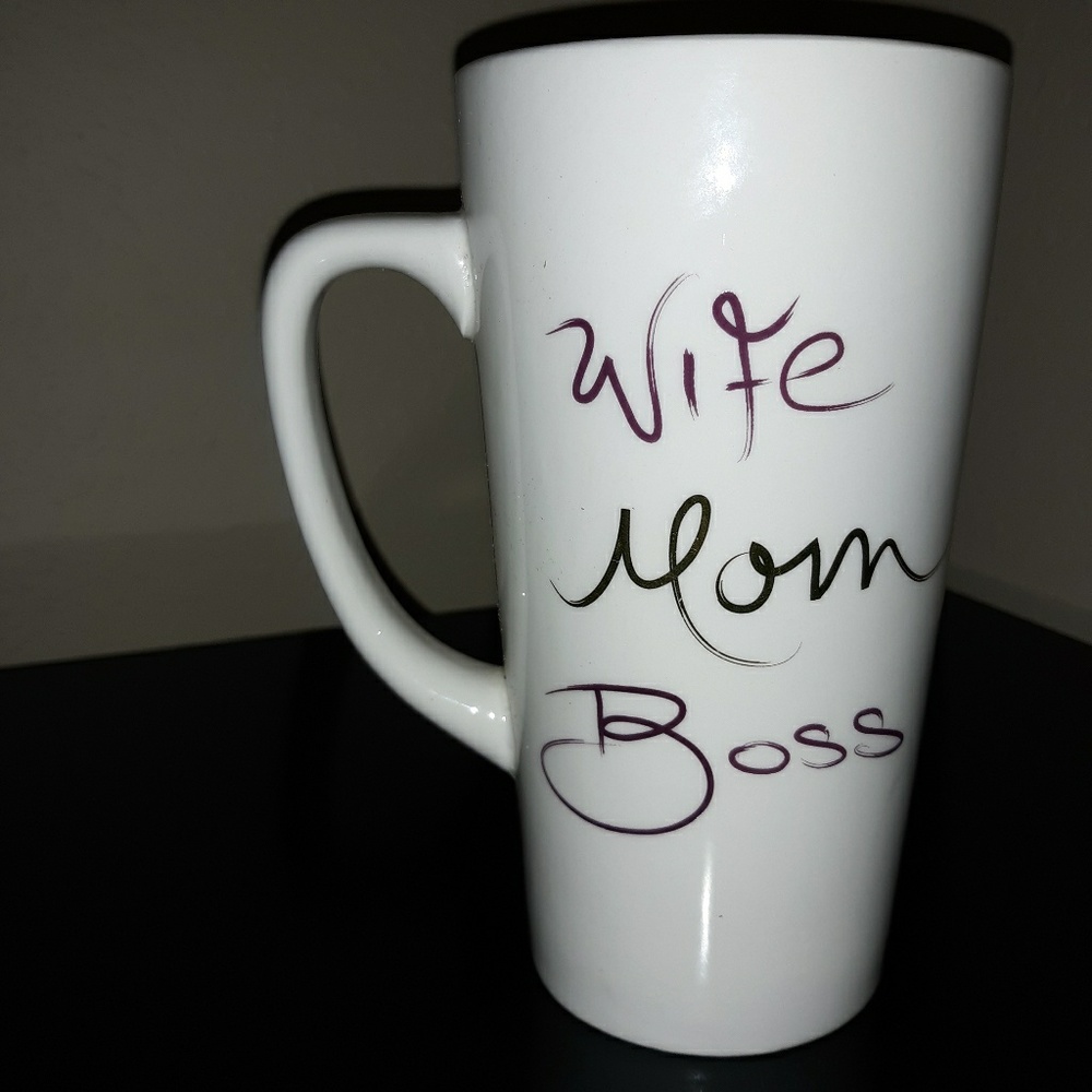 Wife mom boss coffee cup